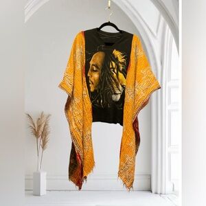 BOB MARLEY Reworked Band Tee Style Top Oversized Granny D Originals